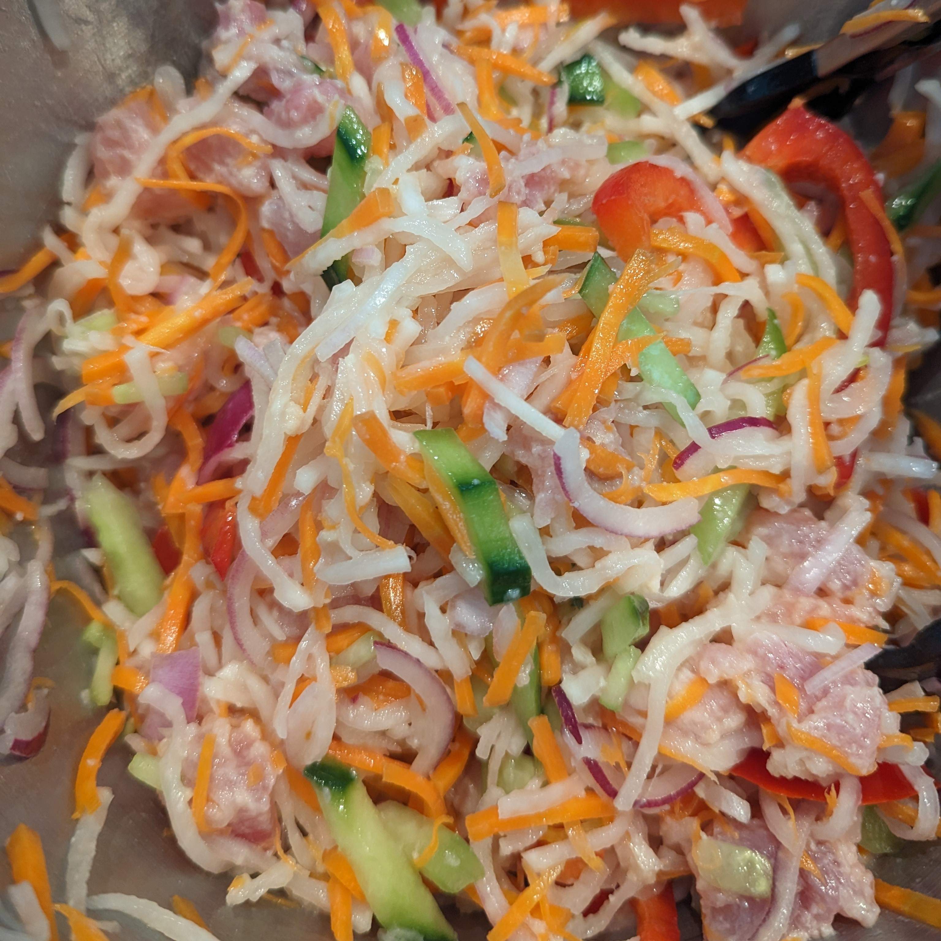 Chinese raw fish in a bowl